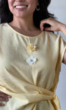 Yellow Button Flower Top