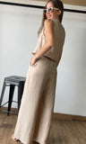 Embroidery Front Pants