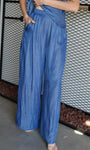 Draped Tencel Denim Pants