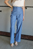 Wide Cuff Hem Straight Pants