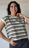 Stripped Sleeveless T-Shirt