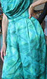 Satin Tiedye Cowl Jumpsuit