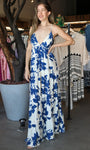 Printed Spaghetti Strap Tiered Maxi Dress