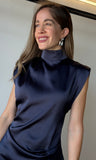 Sleeveless Lace Trim Dress