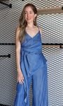 Draped Tencel Denim Blouse