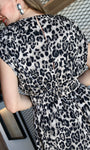 Leopard Print Sleeveless Maxi Dress