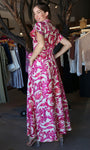 Printed Button-Down Maxi Dress