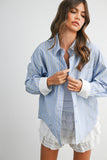 Striped Long-sleeve Button-up Shirt
