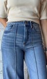 Mid Rise Wide Leg Jeans