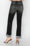 High Rise Boyfriend Turn Up Cuff Jeans
