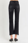 Mid Rise Ankle Straight Jeans