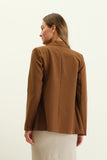Solid Double Breasted Jacket