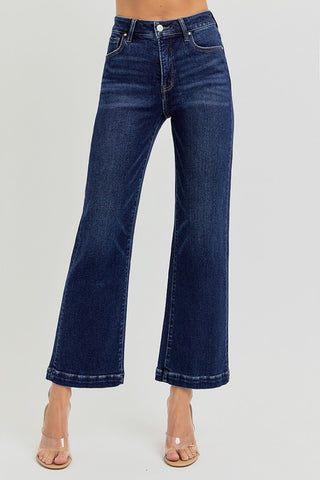 High Rise Crop Wide Jeans