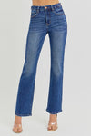 High Rise Ankle Straight Jeans