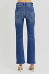 High Rise Ankle Straight Jeans