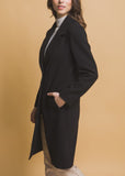 Longline Notch Lapel Coat
