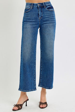 Elastic Band High Rise Crop Wide