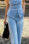 Wide Leg Denim Jeans