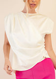 Round Neck Wrap Top