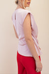 Round Neck Wrap Top