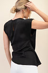 Round Neck Wrap Top