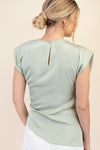 Round Neck Wrap Top