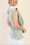 Round Neck Wrap Top