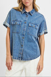 Oversized Long Denim Shirt