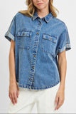 Oversized Long Denim Shirt