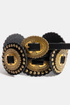Faux Leather Western Concho Belt