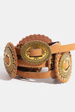 Faux Leather Western Concho Belt