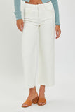 Tummy Control High Rise Crop Wide Jeans