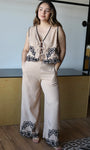 Embroidery Detail Pants