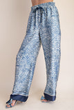 Animal Print Wide-leg Pants