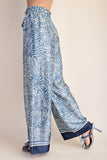 Animal Print Wide-leg Pants