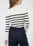Mock Neck Stripe Sweater