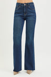 High Rise Flare Jeans With Corduroy Like Texture