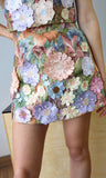 Floral Embellished Graphic Skirt