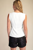 Drappy Neck Detail Top