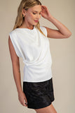 Drappy Neck Detail Top