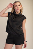 Cowl Neck Sleeveless Top