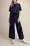 Waist Elastic Band Wide Leg Pants