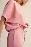 Asymmetrical Hem Adjustable Ties Top