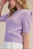 Short Sleeve Sweater Knit Top