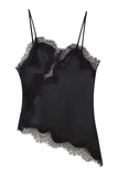 Lace-trim Stain Cami Top