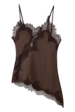 Lace-trim Stain Cami Top