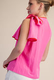Asymmetric Pleated Shoulder Top