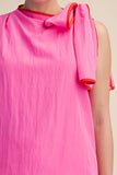 Asymmetric Pleated Shoulder Top