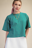 Round Neck Stripe Everyday Top