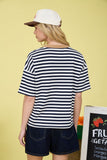 Stripe Colorblock Knit T-shirt